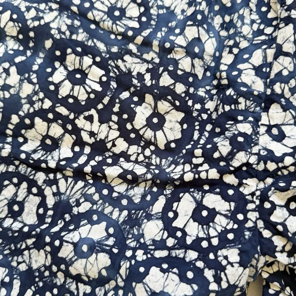 Corridor New York Men’s Blue & White Printed Cotton Drawstring Short Sz Sm New